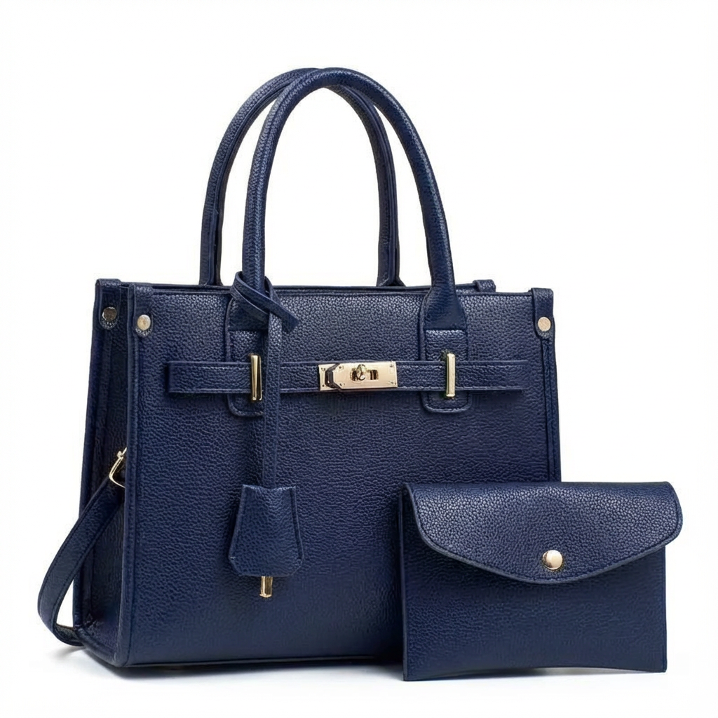 Liorah| Grote Vegan lederen Schoudertas met Portemonnee