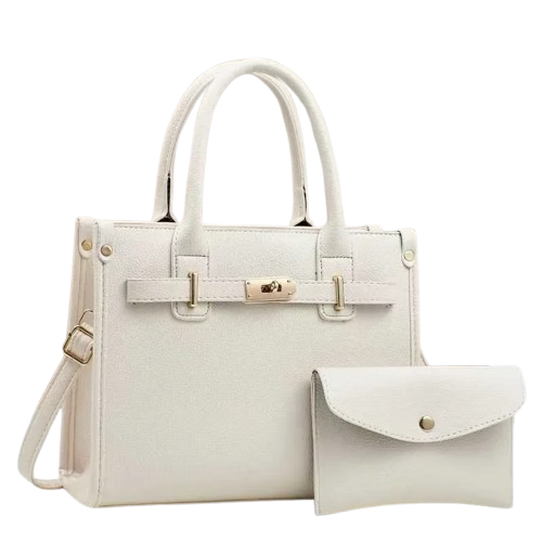 Liorah| Grote Vegan lederen Schoudertas met Portemonnee