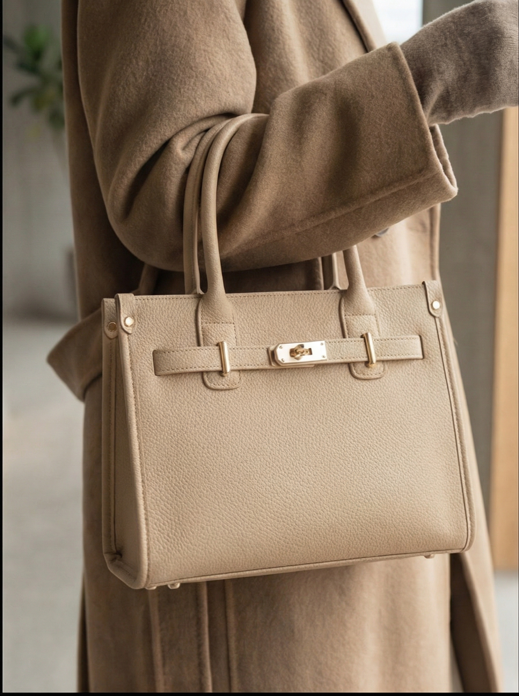 Liorah | Bolso grande de piel vegana con cartera 