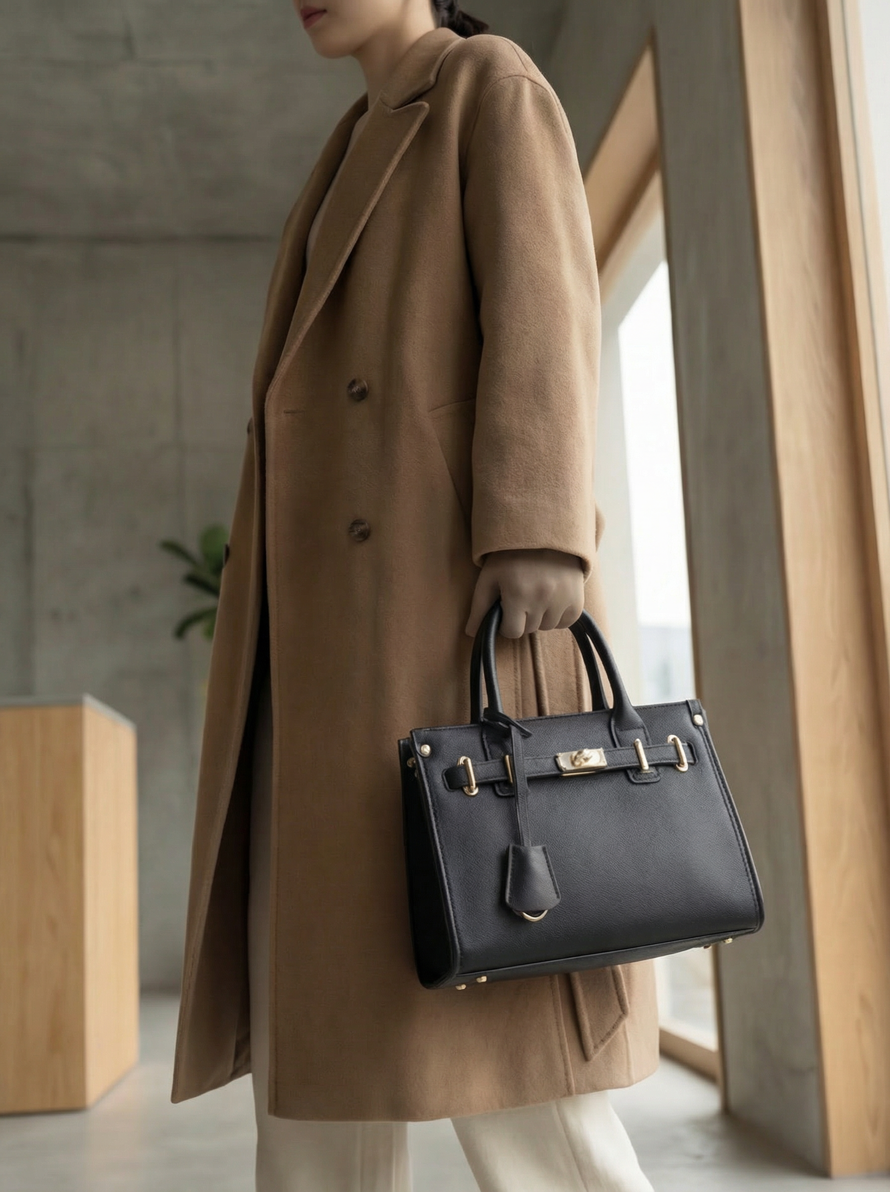 Liorah | Bolso grande de piel vegana con cartera 