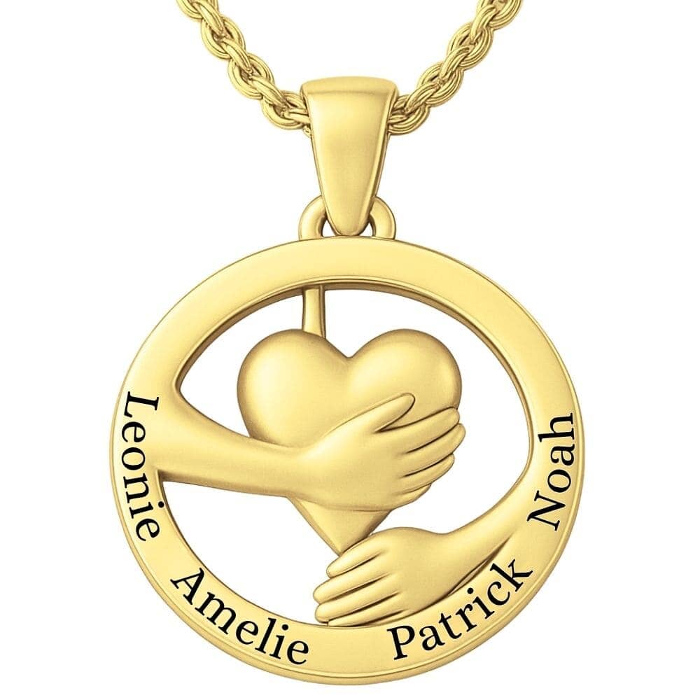 Umarmendes Herz – Namenskette Necklaces Loanya Gold 40 - 45 cm 